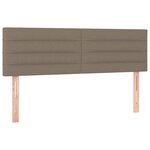 vidaXL Sommier à lattes de lit avec matelas Taupe 140x190 cm Tissu