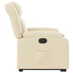 vidaXL Fauteuil inclinable électrique crème tissu