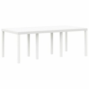 vidaXL Table de jardin pour repas Blanc 200 x 100 x 73 cm polyrotin