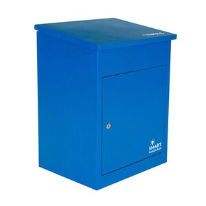 Boîte à colis moyenne 1 porte Bleu à accès frontal Acier galvanisé SMART PARCEL BOX®