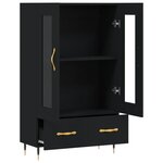 vidaXL Buffet haut noir 69 5x31x115 cm bois d'ingénierie