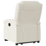 vidaXL Fauteuil inclinable Crème Velours