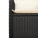 vidaXL Chaises inclinables de jardin lot de 2 et table résine tressée