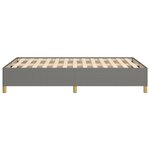 vidaXL Cadre de lit gris foncé 120x190 cm tissu