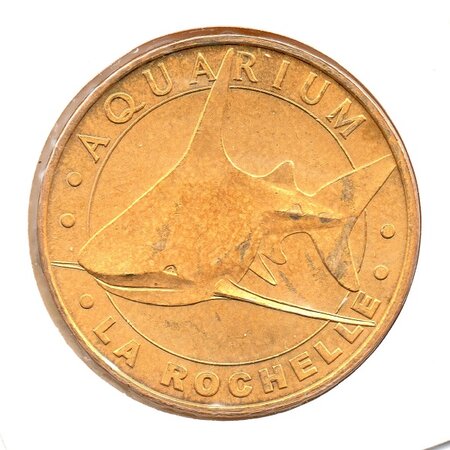 Mini médaille monnaie de paris 2008 - requin gris