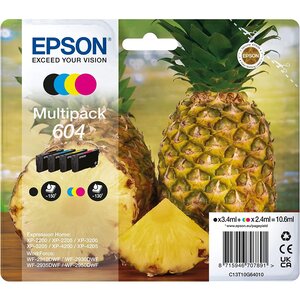 Pack de 4 Cartouche Jet d'encre n° 604 (Noir Cyan Magenta Jaune) ANANAS 10 6 ml EPSON
