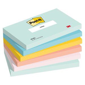 Notes repositionnables couleurs beachside post-it 76 x 127 mm - bloc de 100 feuilles - lot de 12