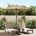 vidaXL Parasol d'extérieur avec mât en aluminium 270 cm Taupe