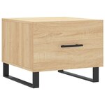 vidaXL Tables basses 2 Pièces chêne sonoma 50x50x40 cm bois d'ingénierie