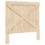 vidaXL Cadre de lit et tête de lit gris 100x200 cm bois de pin massif