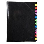 Trieur Dos Agrafé Iderma - A4 - Couleurs Assorties - X 8 - Exacompta