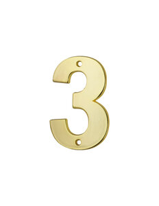 THIRARD - Chiffre 3 laiton à visser H.51mm doré - THIRARD