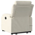 vidaXL Fauteuil inclinable de massage électrique crème velours