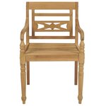 vidaXL Chaises Batavia 2Pièces avec coussins vert vif Bois de teck massif