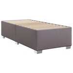 vidaXL Cadre de lit Gris 90x200 cm Similicuir