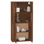 vidaXL Buffet haut Chêne marron Bois d'ingénierie