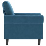 vidaXL Fauteuil Bleu 60 cm Velours