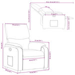 vidaXL Fauteuil inclinable Marron foncé Tissu