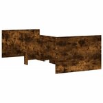 vidaXL Cadre de lit avec tiroirs chêne fumé 90x200 cm
