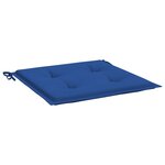 vidaXL Coussins de chaise de jardin lot de 6 bleu royal 40x40x3 cm