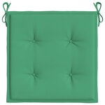 vidaXL Coussins de chaise jardin lot de 6 vert 40x40x3 cm tissu oxford