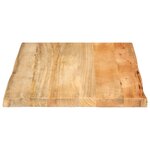 vidaXL Dessus de table 70x60x3 8 cm bord vivant bois massif manguier