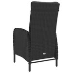 vidaXL Ensemble à dîner de jardin 3 Pièces Résine tressée et acacia Noir