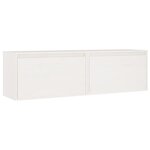vidaXL Armoires murales 2 Pièces Blanc 60x30x35 cm Bois de pin massif