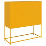 vidaXL Buffet jaune moutarde 100 5x39x107 cm acier laminé à froid