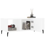 vidaXL Table basse blanc 102x50x40 cm bois d'ingénierie