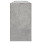 vidaXL Buffet avec lumières LED gris béton 162x37x67 cm