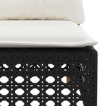 vidaXL Salon de jardin 5 Pièces avec coussins noir résine tressée