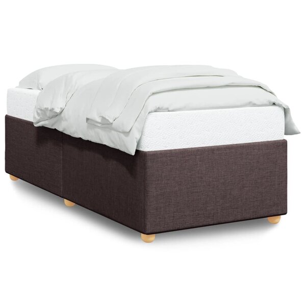 vidaXL Cadre de lit Marron foncé 90x190 cm Tissu