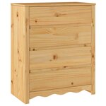 Chambre de tiroirs vidaXL "DRAMMEN" 76 5x40x91 cm en bois massif de pin