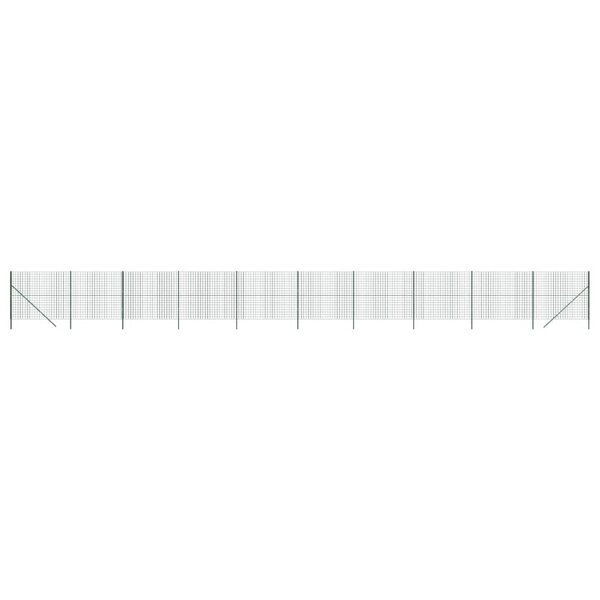 vidaXL Clôture en treillis métallique vert 2x25 m acier galvanisé