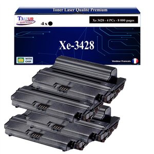 T3AZUR -4x Toners compatibles avec Xerox Phaser 3428 3428D 3428DN - Noir