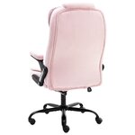 vidaXL Chaise de bureau de massage Rose Velours