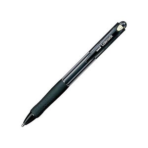 Stylo bille Laknock SN100/14 Rétract. Grip Pte Large 1,4mm Noir x 12 UNI-BALL