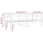 vidaXL Lit de jour Bois massif de pin 90x190 cm