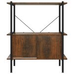 vidaXL Étagère à 3 niveaux armoire 80x40x92 cm Acier bois d'ingénierie