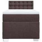 vidaXL Sommier à lattes de lit avec matelas Marron foncé 90x190 cm