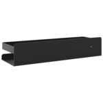 vidaXL Étagère de douche noir mat acier inoxydable 304 brossé