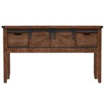 vidaXL Table console Bois massif de sapin 131 x 35 5  x 75 cm Marron