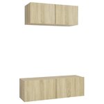 vidaXL Ensemble de meuble TV 2 Pièces Chêne sonoma Bois d'ingénierie