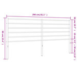 vidaXL Tête de lit métal noir 200 cm