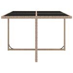 vidaXL Ensemble à manger d'extérieur avec coussins 5 Pièces Rotin Beige