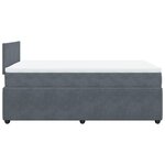 vidaXL Sommier à lattes de lit et matelas Gris foncé 120x200cm Velours