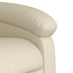 vidaXL Fauteuil inclinable de massage Crème Similicuir