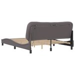 vidaXL Cadre de lit avec lumières LED gris 160x200 cm similicuir