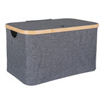 Panier en bambou gris foncé 30 x 45 x 25 cm